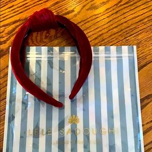 Maroon Velvet Knotted Headband